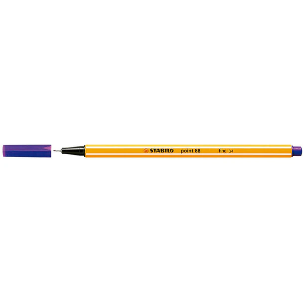Stabilo Point 88 Rotulador de Punta Fina de Fibra - Trazo de 0.4 mm - Tinta con Base de Agua - Color Violeta