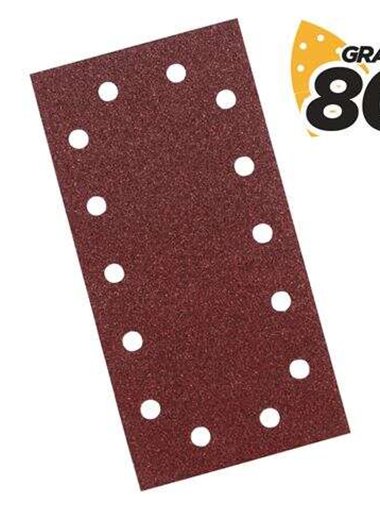 Blim Pack de 10 Lijas para Lijadora BL0123 - Grano 80 - Formato Rectangular 1