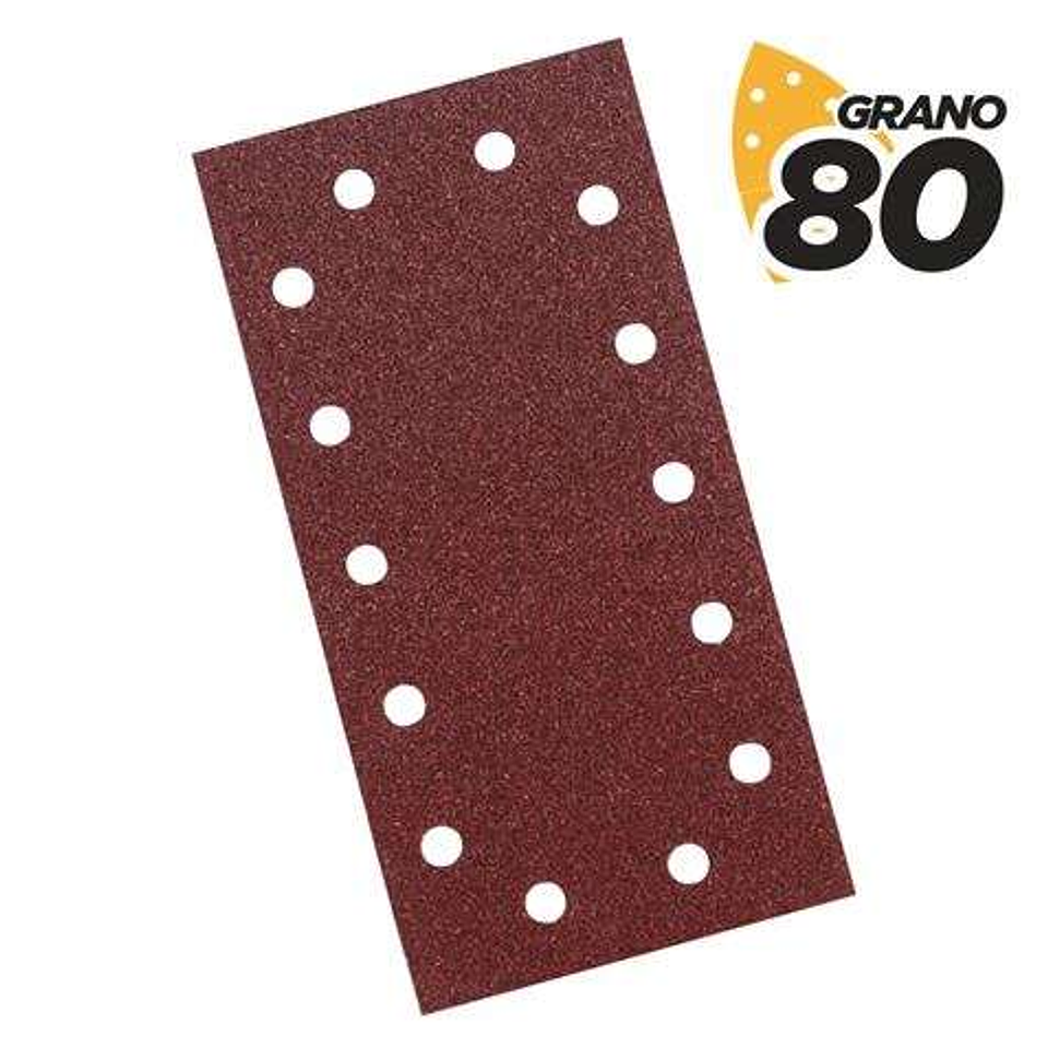 Blim Pack de 10 Lijas para Lijadora BL0123 - Grano 80 - Formato Rectangular 1