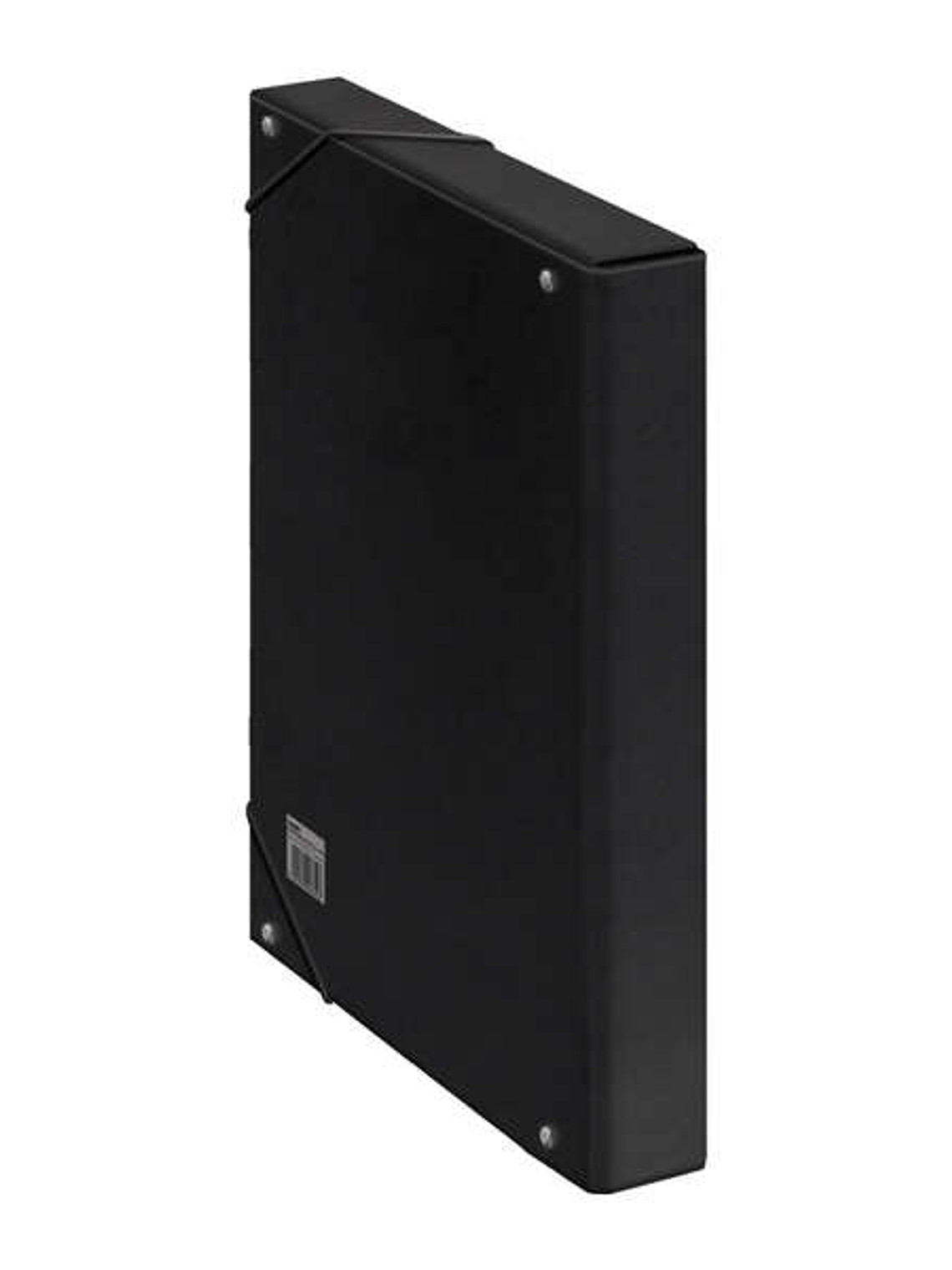 Dohe Caja para Proyectos Lomo 3cm - Carton Forrado con Papel Impreso y Plastificado - Cierre con Gomas - Color Negro 1