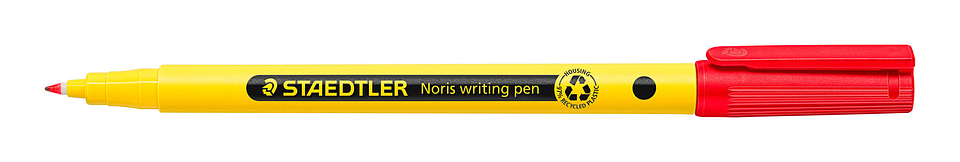 Staedtler 307 Noris Writing Pen Rotulador de Punta Fina - Trazo 0.6mm Aprox - Tinta Base de Agua - Cuerpo Fabricado en un 97% de Plastico Reciclado - 1