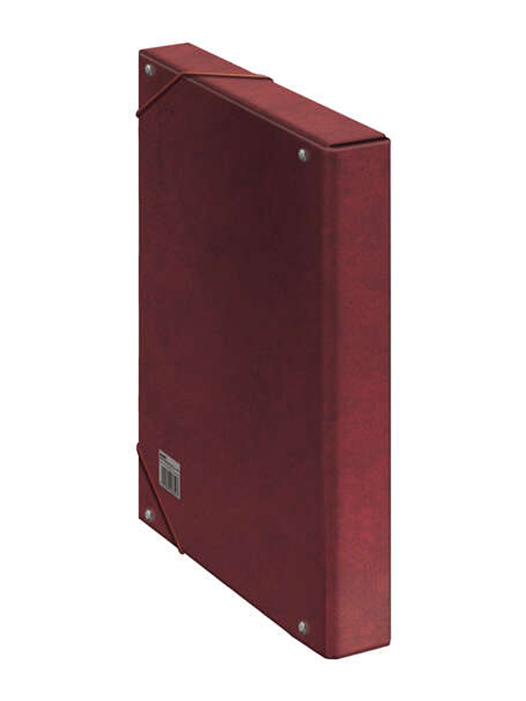 Dohe Caja para Proyectos Lomo 3cm - Carton Forrado con Papel Impreso y Plastificado - Cierre con Gomas - Color Rojo 1