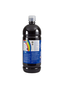 Milan Botella de Tempera 1000ml - Tapon Dosificador - Secado Rapido - Mezclable - Color Negro