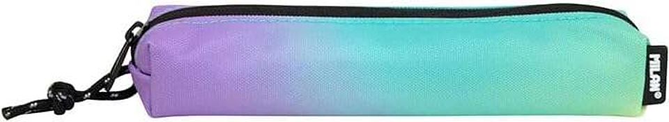 Milan Sunset Estuche Portatodo Mini Redondo - Tejido Resistente a las Roturas y Rasgaduras - Medidas 20,5x4,5x5cm - Color Turquesa 1