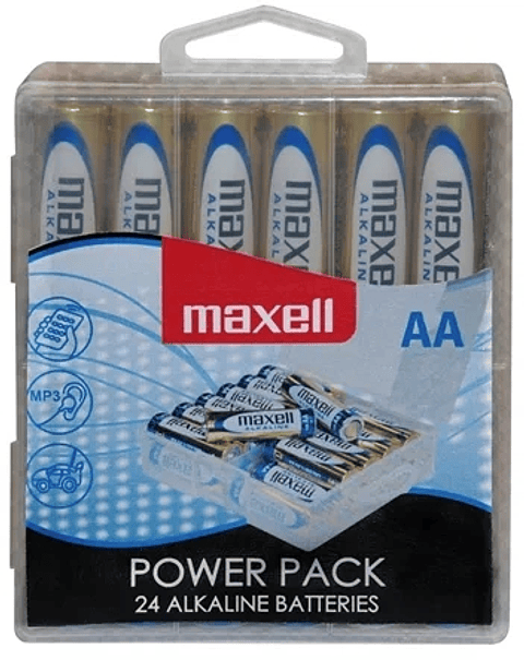 Maxell Pack de 24 Pilas Alcalinas LR06 AA 1.5V