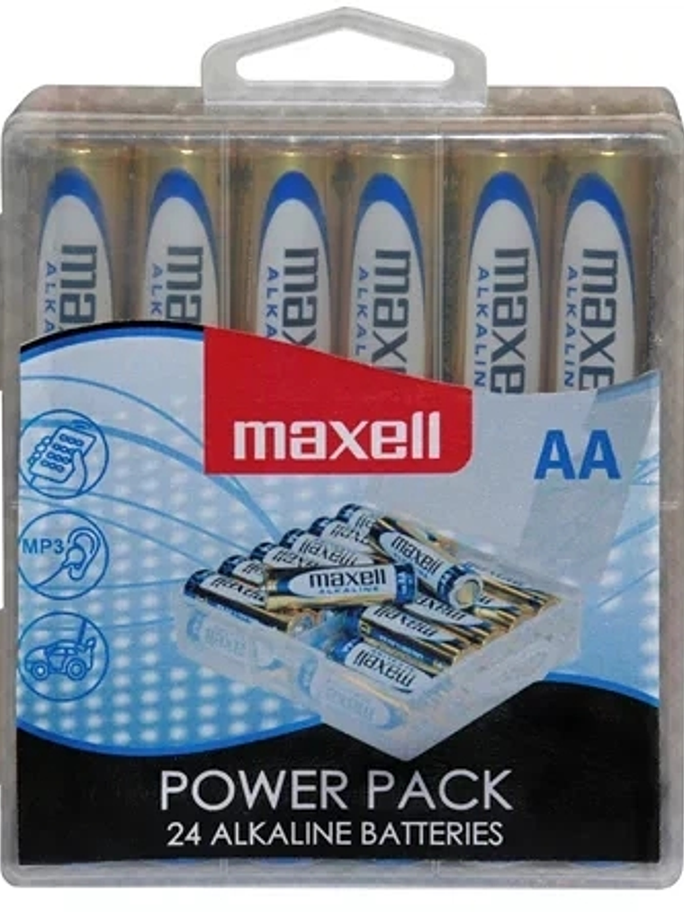 Maxell Pack de 24 Pilas Alcalinas LR06 AA 1.5V 1