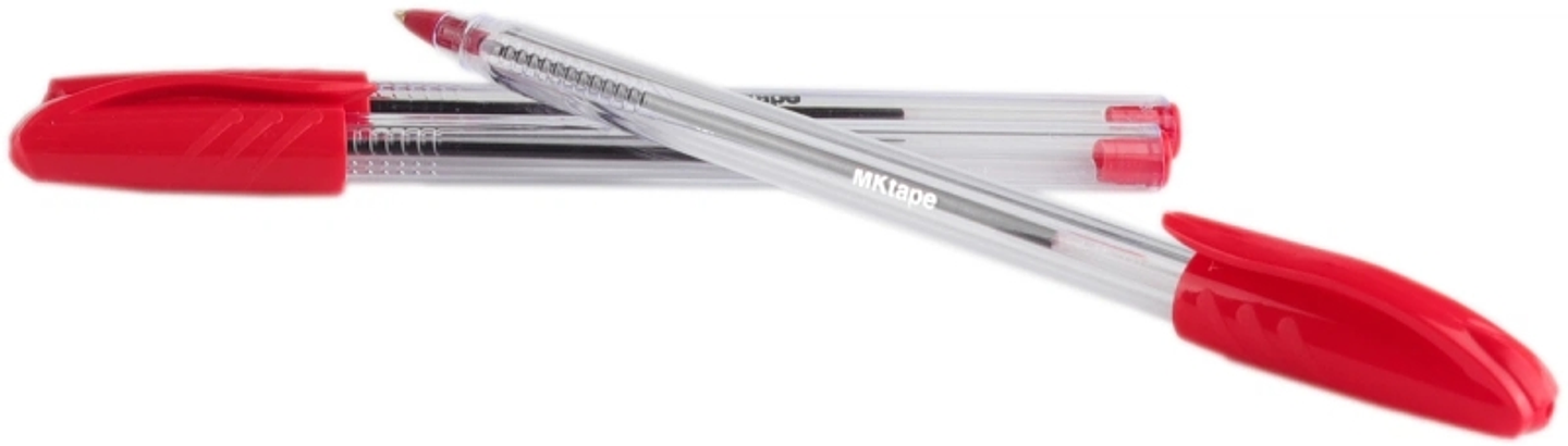 MKtape Pack de 36 Boligrafos Triangulares de Bola - Punta Redonda de 1.0mm - Escritura Suave - Color Rojo 1