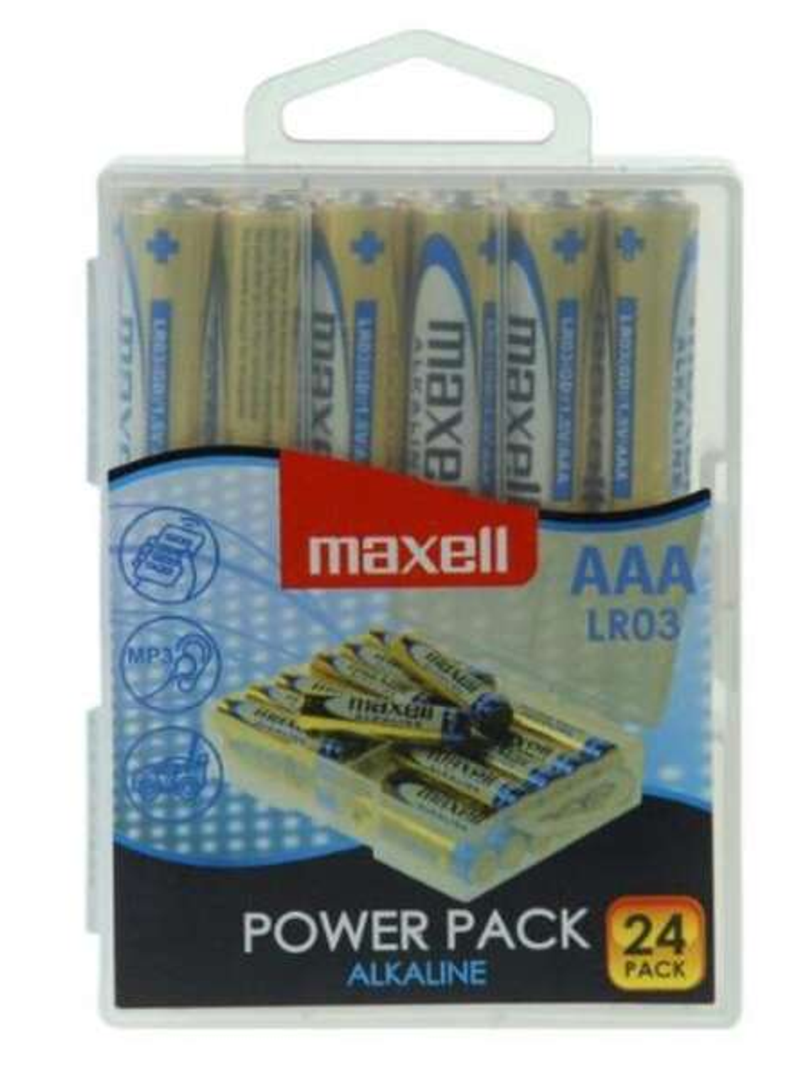 Maxell Pack de 24 Pilas Alcalinas LR03 AAA 1.5V 1