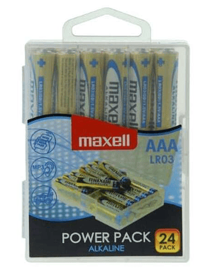 Maxell Pack de 24 Pilas Alcalinas LR03 AAA 1.5V