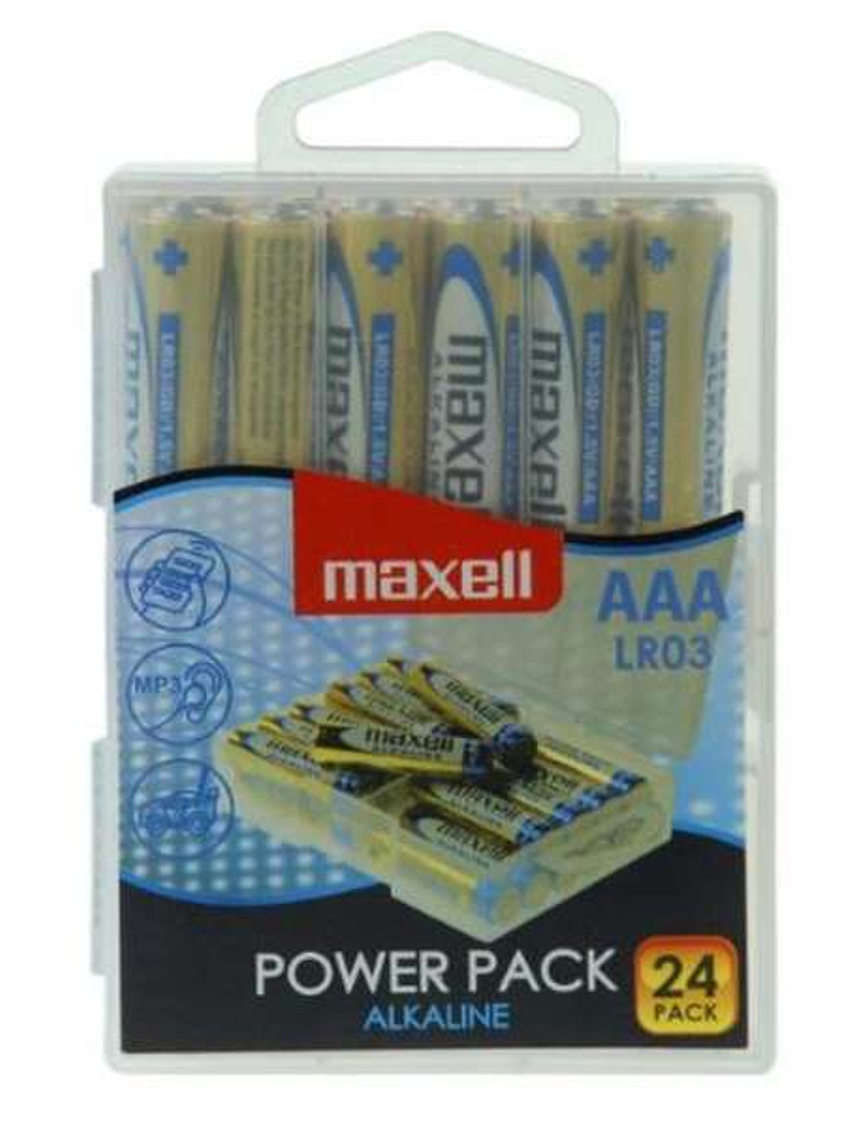 Maxell Pack de 24 Pilas Alcalinas LR03 AAA 1.5V 1
