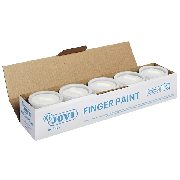 Jovi Bote de Pintura de Dedos - 125ml Pintura de Dedos - Colores Mezclables - Textura Gelatinosa - Lavable - sin Gluten Ni Alergenos - No Toxico - Est