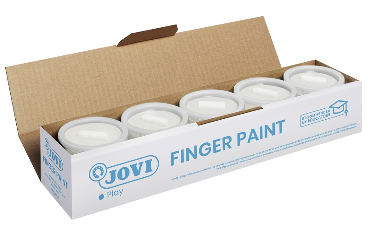 Jovi Bote de Pintura de Dedos - 125ml Pintura de Dedos - Colores Mezclables - Textura Gelatinosa - Lavable - sin Gluten Ni Alergenos - No Toxico - Est 1