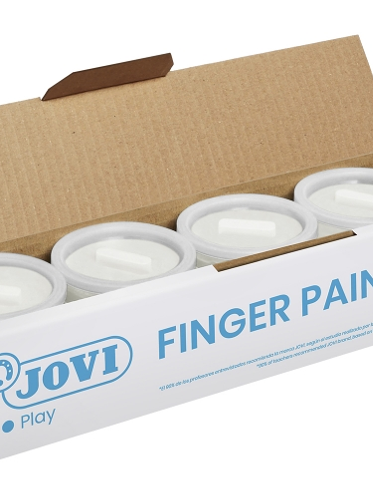 Jovi Bote de Pintura de Dedos - 125ml Pintura de Dedos - Colores Mezclables - Textura Gelatinosa - Lavable - sin Gluten Ni Alergenos - No Toxico - Est 1