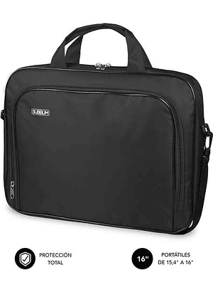 Subblim Maletin Oxford Resistente de Poliester - Interior Acolchado y Reforzado - Dos Compartimentos Separados - Bolsillo Exterior de Gran Capacidad -