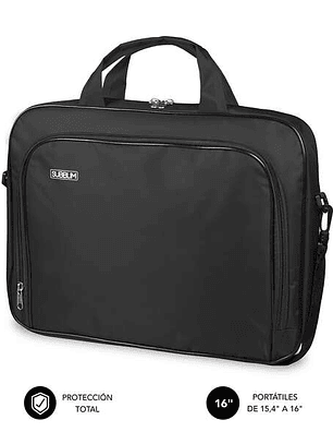 Subblim Maletin Oxford Resistente de Poliester - Interior Acolchado y Reforzado - Dos Compartimentos Separados - Bolsillo Exterior de Gran Capacidad -