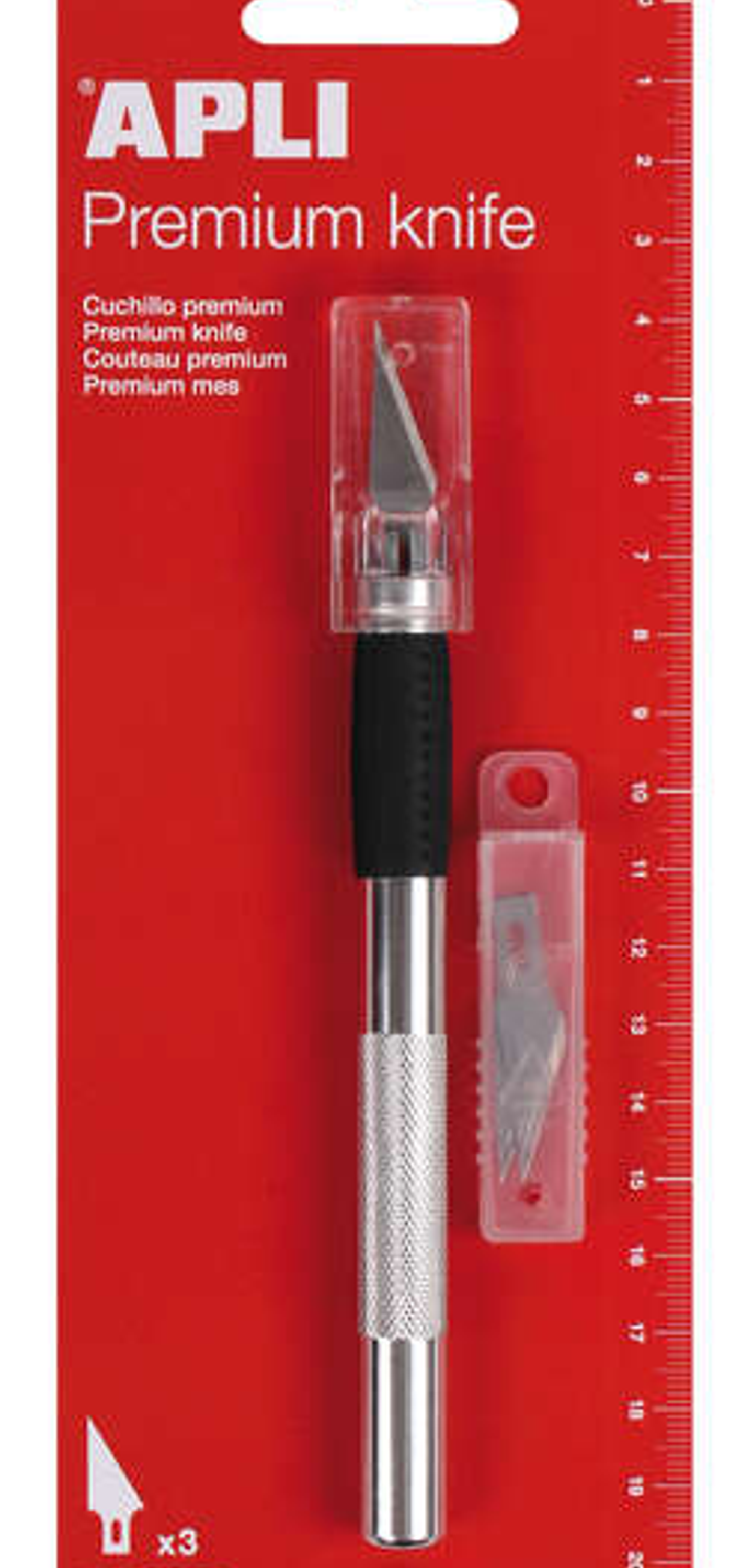 Apli Cuchillo Hobby de Precision Premium - 15mm - Hoja de Acero Inoxidable - Acabado Soft - Reemplazo Facil de Cuchilla - Incluye 3 Cuchillas de Recam 1