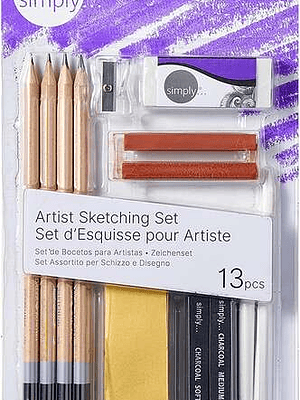 Daler Rowney Simply Pack de 13 Piezas para Dibujar y Esbozar - Idoneo para Artistas Principiantes