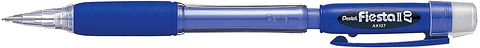 Pentel Fiesta II Portaminas HB 0.7mm con Goma - Incluye 2 Recargas - Grip de Goma - Diseño Ergonomico - Color Azul