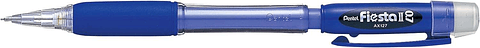 Pentel Fiesta II Portaminas HB 0.7mm con Goma - Incluye 2 Recargas - Grip de Goma - Diseño Ergonomico - Color Azul