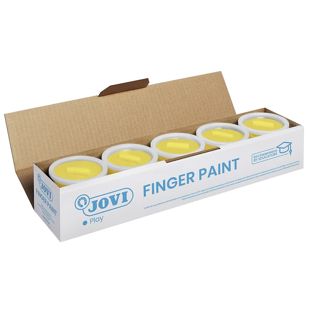 Jovi Bote de Pintura de Dedos - 125ml Pintura de Dedos - Colores Mezclables - Textura Gelatinosa - Lavable - sin Gluten Ni Alergenos - No Toxico - Est