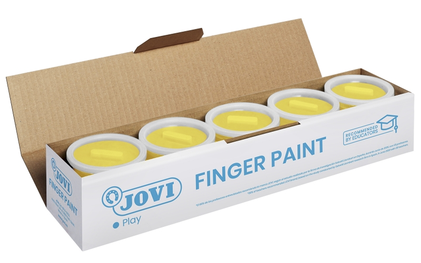 Jovi Bote de Pintura de Dedos - 125ml Pintura de Dedos - Colores Mezclables - Textura Gelatinosa - Lavable - sin Gluten Ni Alergenos - No Toxico - Est 1