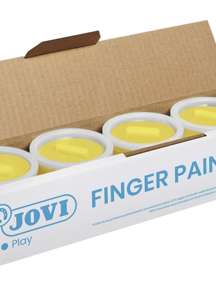 Jovi Bote de Pintura de Dedos - 125ml Pintura de Dedos - Colores Mezclables - Textura Gelatinosa - Lavable - sin Gluten Ni Alergenos - No Toxico - Est 1