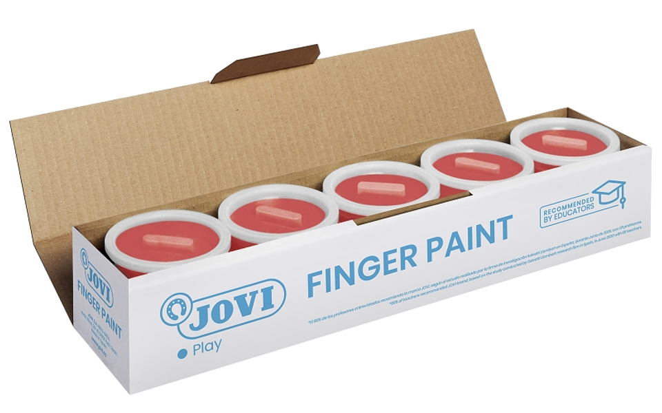 Jovi Bote de Pintura de Dedos - 125ml Pintura de Dedos - Colores Mezclables - Textura Gelatinosa - Lavable - sin Gluten Ni Alergenos - No Toxico - Est 1