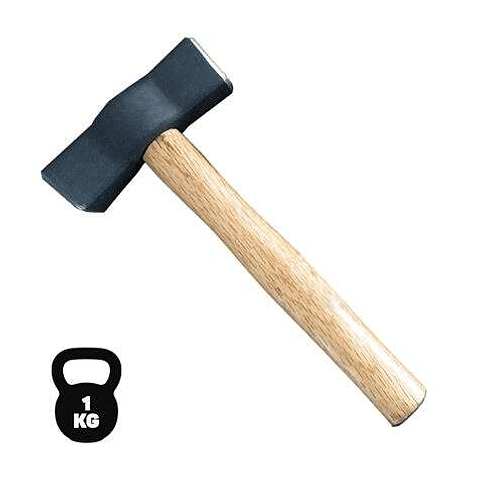 Blim Martillo de Carpintero - Cabeza en Acero al Carbono Forjado de 1 Kg - Superficie de Trabajo Templada - Mango de Madera - Mango con Forma Ergonomi