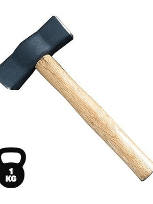 Blim Martillo de Carpintero - Cabeza en Acero al Carbono Forjado de 1 Kg - Superficie de Trabajo Templada - Mango de Madera - Mango con Forma Ergonomi