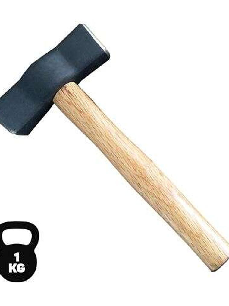 Blim Martillo de Carpintero - Cabeza en Acero al Carbono Forjado de 1 Kg - Superficie de Trabajo Templada - Mango de Madera - Mango con Forma Ergonomi 1