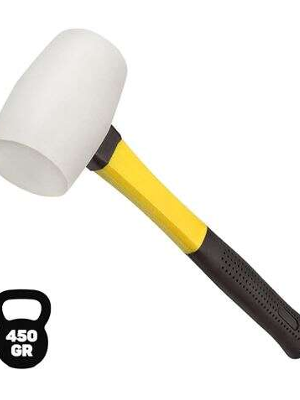 Blim Mazo para Trabajos Delicados - Peso 450 G - Cabeza de Caucho - Mango de Fibra - Color Blanco 1