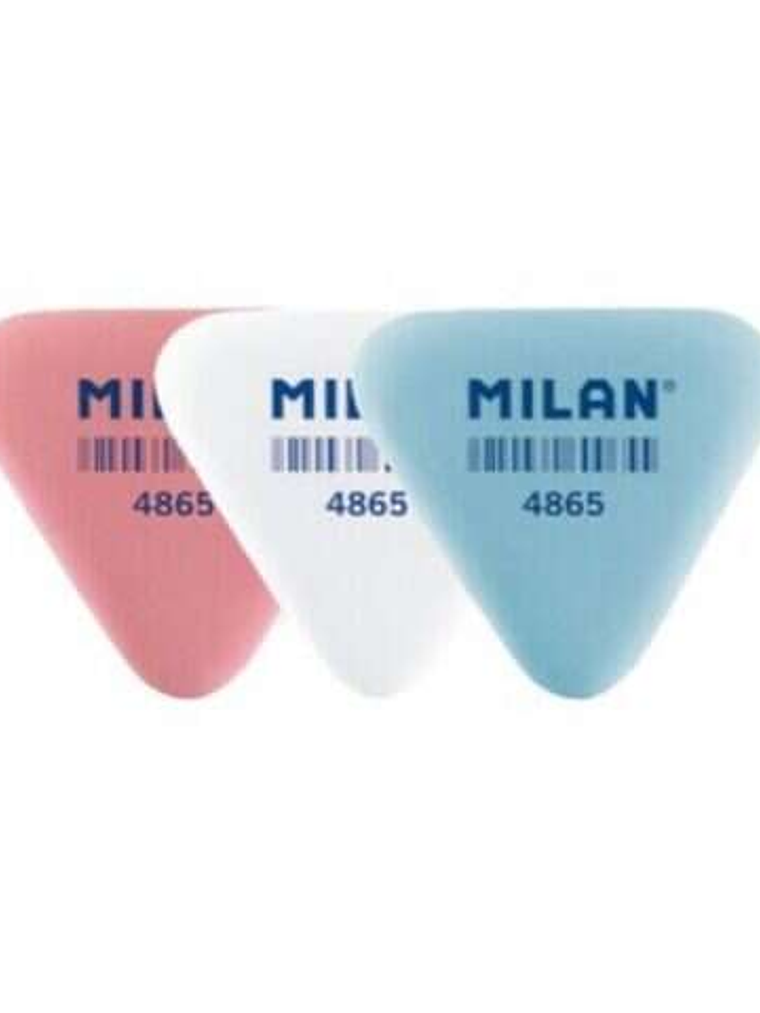 Milan 4865 Goma de Borrar Triangular Flexible - Miga de Pan - Caucho Sintetico - Colores Surtidos 1