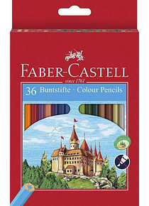 Faber-Castell Classic Colour Pack de 36 Lapices de Colores Hexagonales - Resistencia a la Rotura - Colores Surtidos