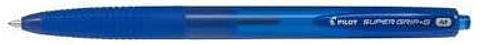 Pilot Boligrafo de Bola Retractil SuperGrip G - Punta Redonda 1.0mm - Trazo 0.4mm - Tinta de Aceite - Grip Ergonomico - Color Azul