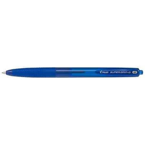 Pilot Boligrafo de Bola Retractil SuperGrip G - Punta Redonda 1.0mm - Trazo 0.4mm - Tinta de Aceite - Grip Ergonomico - Color Azul
