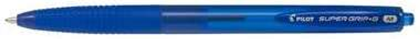 Pilot Boligrafo de Bola Retractil SuperGrip G - Punta Redonda 1.0mm - Trazo 0.4mm - Tinta de Aceite - Grip Ergonomico - Color Azul 1