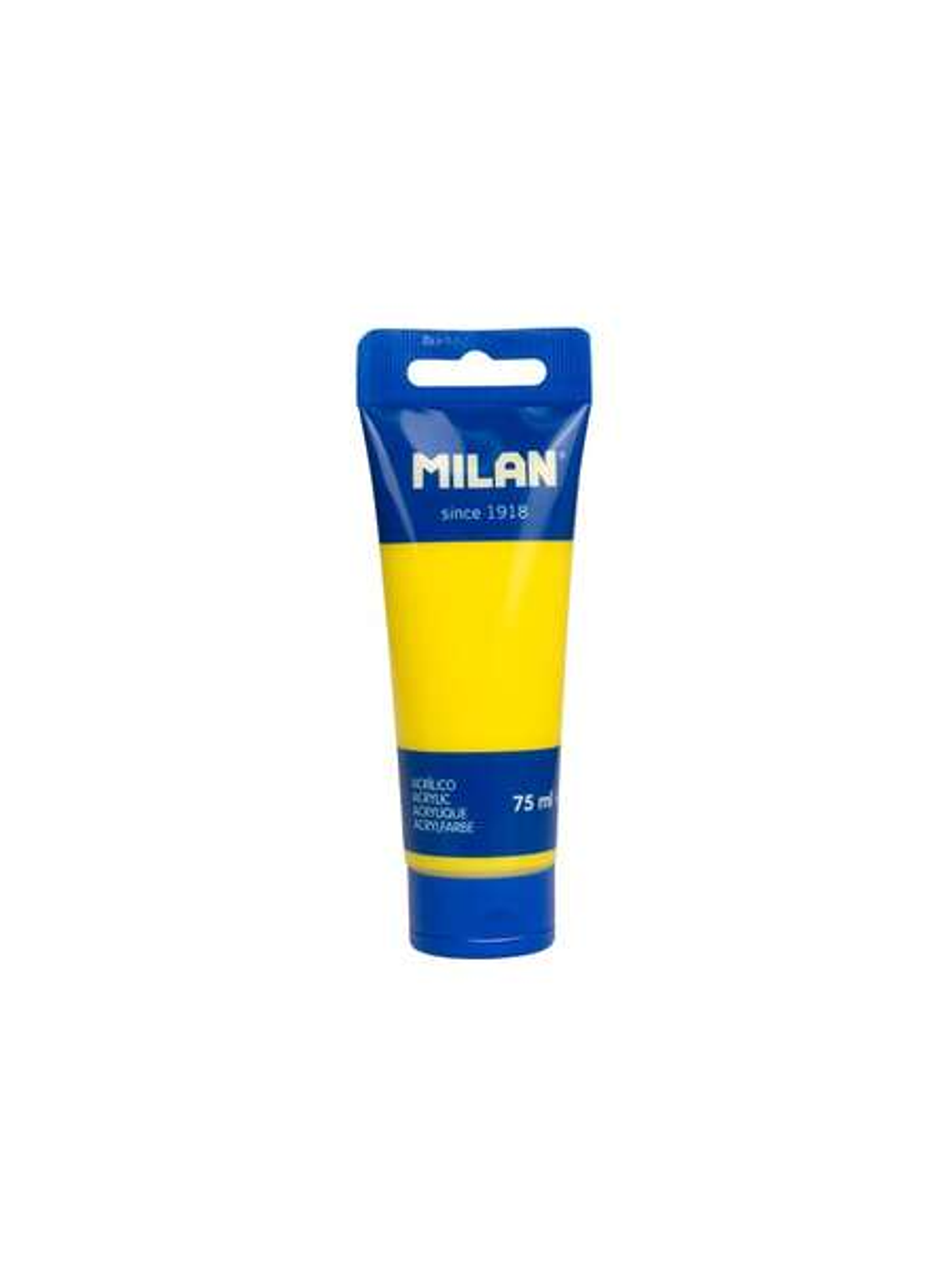 Milan Tubo de Pintura Acrilica 75ml - Pigmentos de Alta Calidad - Mezclable - Color Amarillo 1