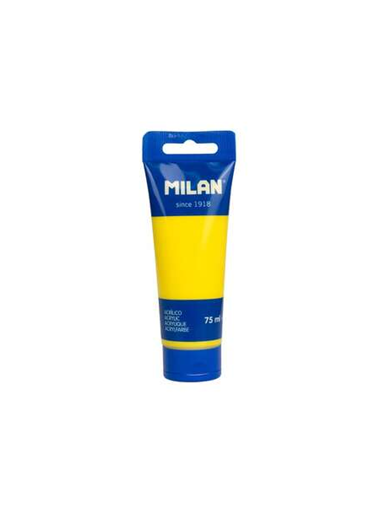 Milan Tubo de Pintura Acrilica 75ml - Pigmentos de Alta Calidad - Mezclable - Color Amarillo 1