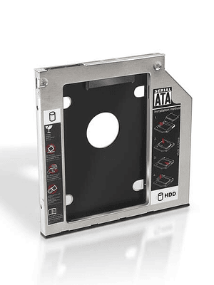 Aisens Adaptador Disco Duro de 7.0 mm para Unidad Optica Portatil de 9.5 mm - Instalar un Segundo Disco Duro 2.5
