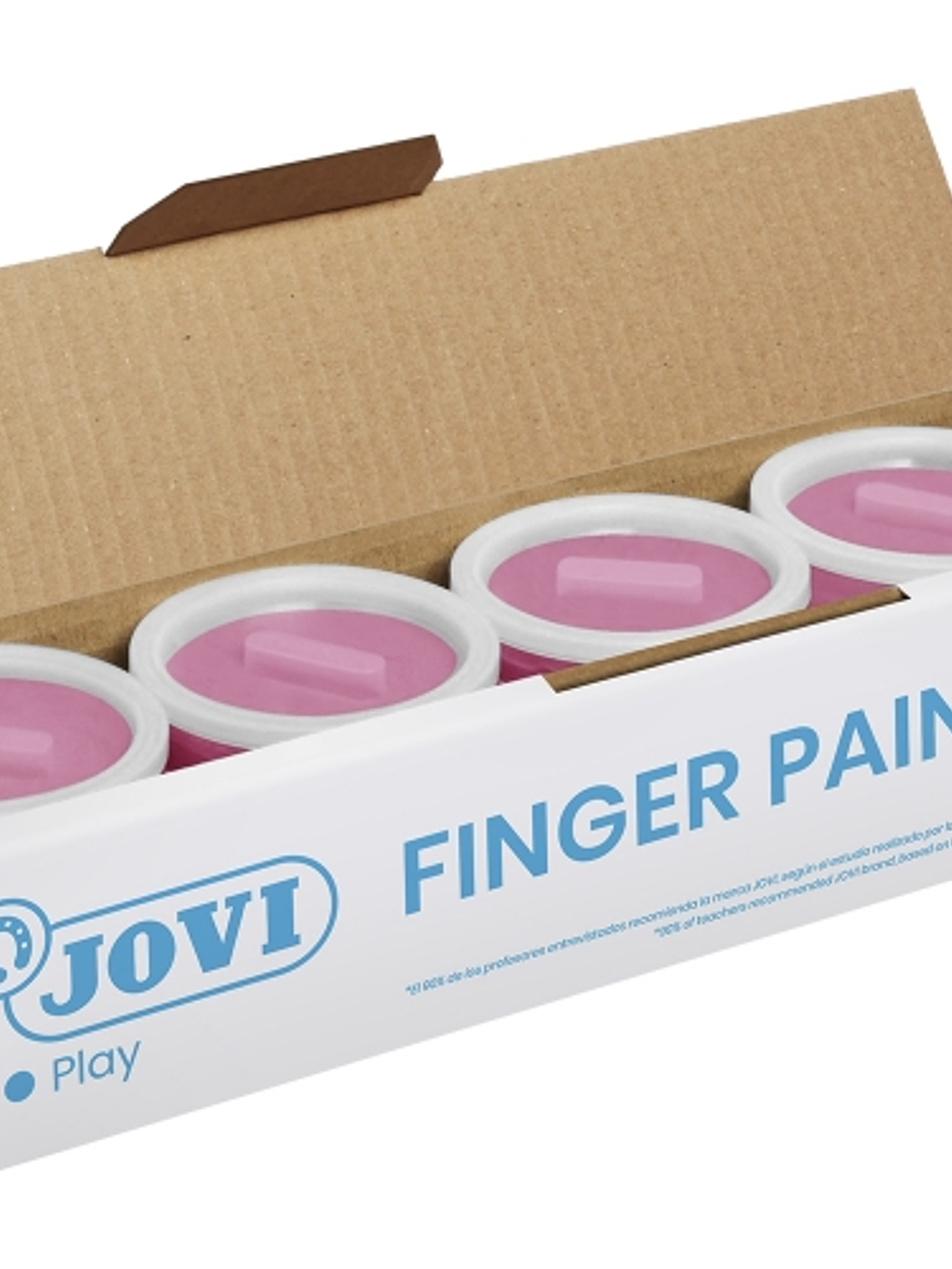 Jovi Bote de Pintura de Dedos - 125ml - Colores Mezclables - Textura Gelatinosa - Lavable - sin Gluten Ni Alergenos - No Toxico - Color Rosa 1