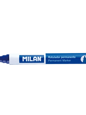 Milan Rotulador Permanente - Punta Redonda 4mm - Tinta a Base de Alcohol - Color Azul