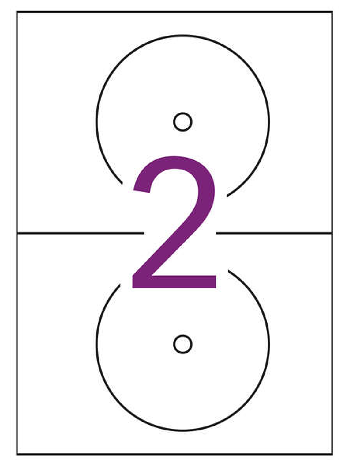 Apli Etiquetas CD/DVD Permanentes Tamaño Mega Brillante 10 Hojas L/C 1