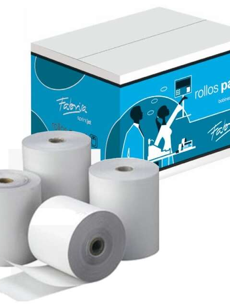 Fabrisa Rollo de Papel Autocopiativo - Medidas 57x65x12mm 1