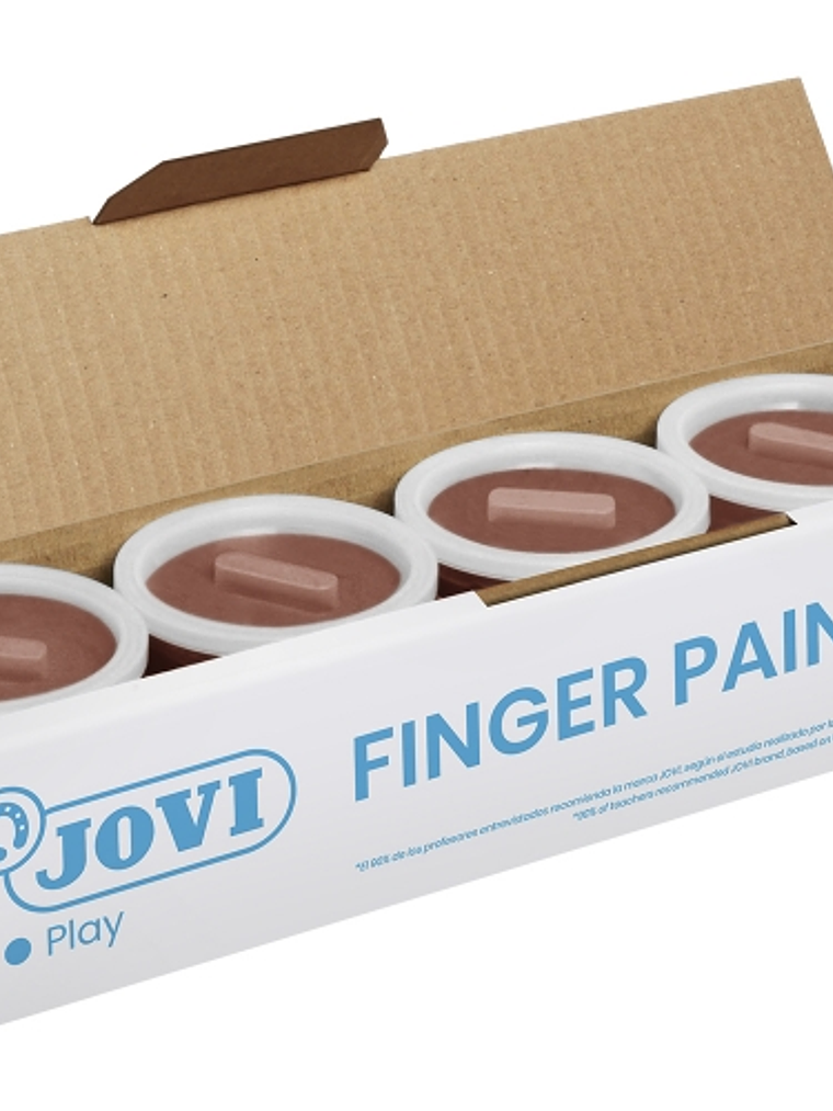 Jovi Bote de Pintura de Dedos - 125ml Pintura de Dedos - Ingredientes Naturales - Mezclables - Textura Gelatinosa - Lavable - Color Marrón 1