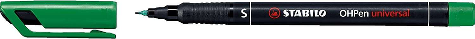 Stabilo OHPen Rotulador Permanente - Punta Superfina - Trazo de 0.4mm - Agarre Antideslizante - Tapon Ventilado - Color Verde 1
