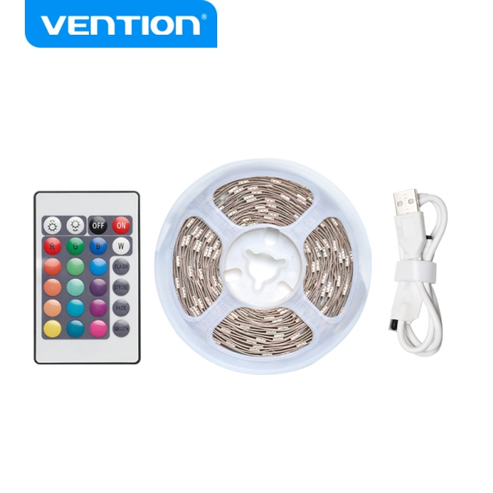 Vention Luces LED RGB Control Remoto - Carga USB - Facil Instalacion y Uso - Color Varios 1