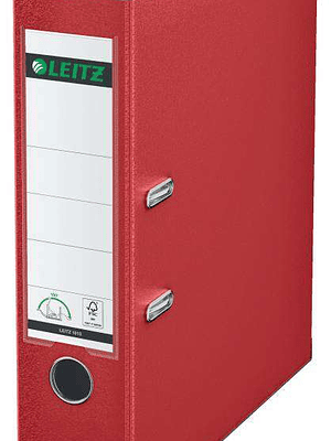 Leitz 180º Archivador de Palanca Tamaño A4 - Lomo Ancho 80mm - Ollao, Rado y Tarjetero en el Lomo - Carton Forrado en Plastico - Cantoneras Metalicas 