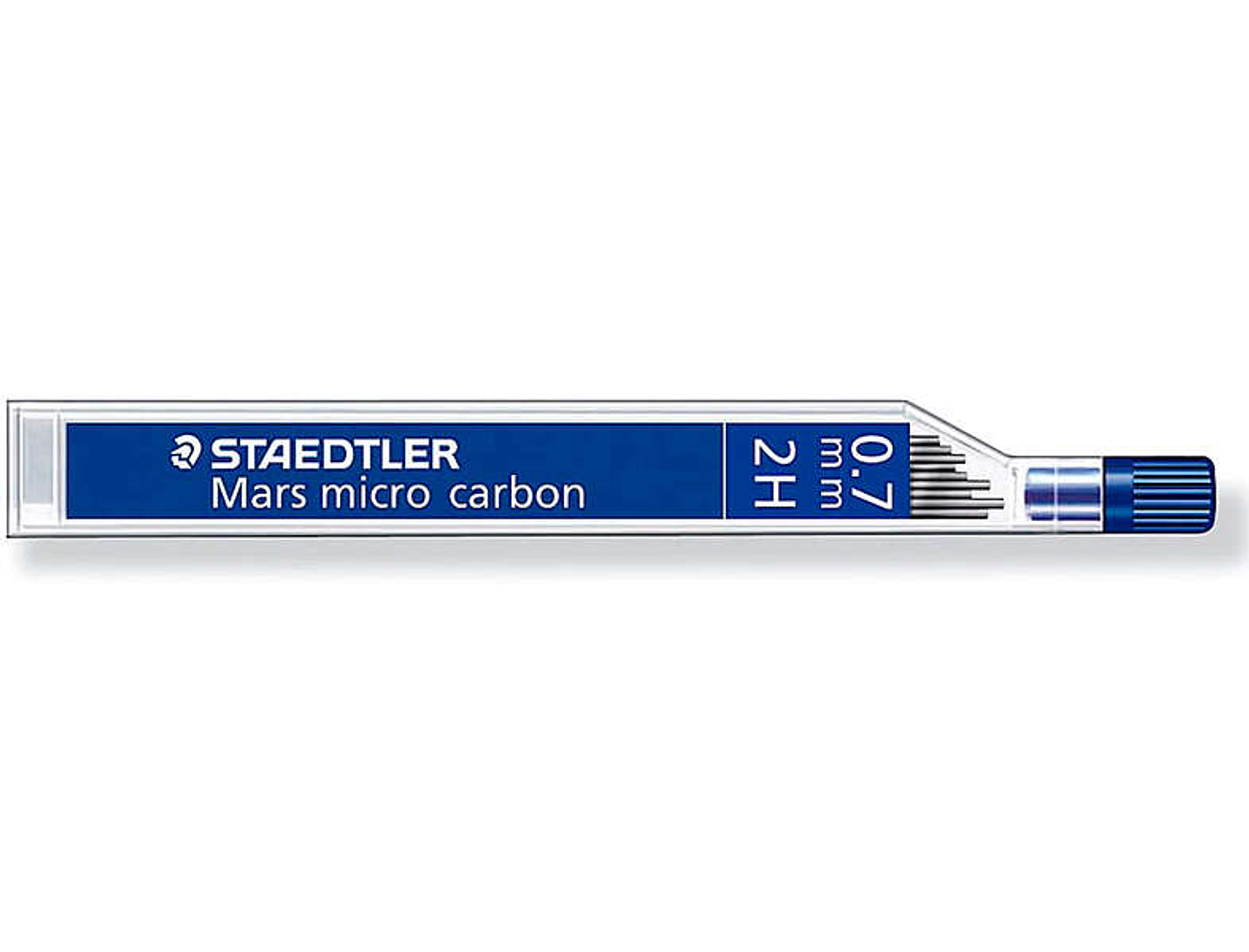 Staedtler Mars Micro Carbon 250 Tubo de 12 Minas de Grafito - Dureza 2H - Trazo 0.7mm - Alta Resistencia 1