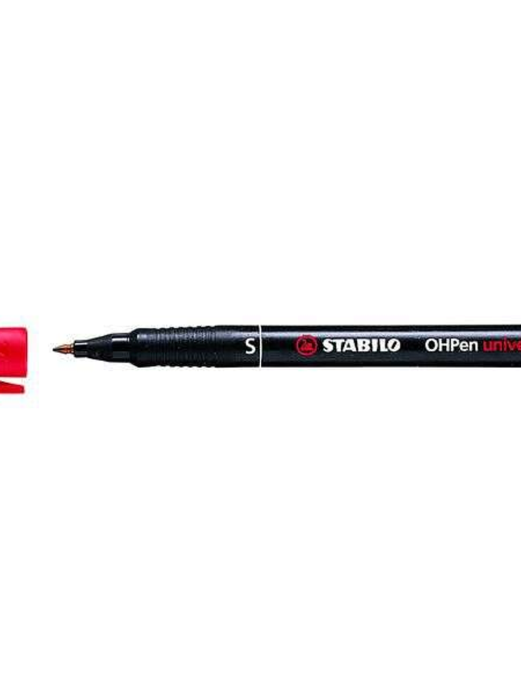 Stabilo OHPen Rotulador Permanente - Punta Superfina - Trazo de 0.4mm - Agarre Antideslizante - Tapon Ventilado - Color Rojo 1
