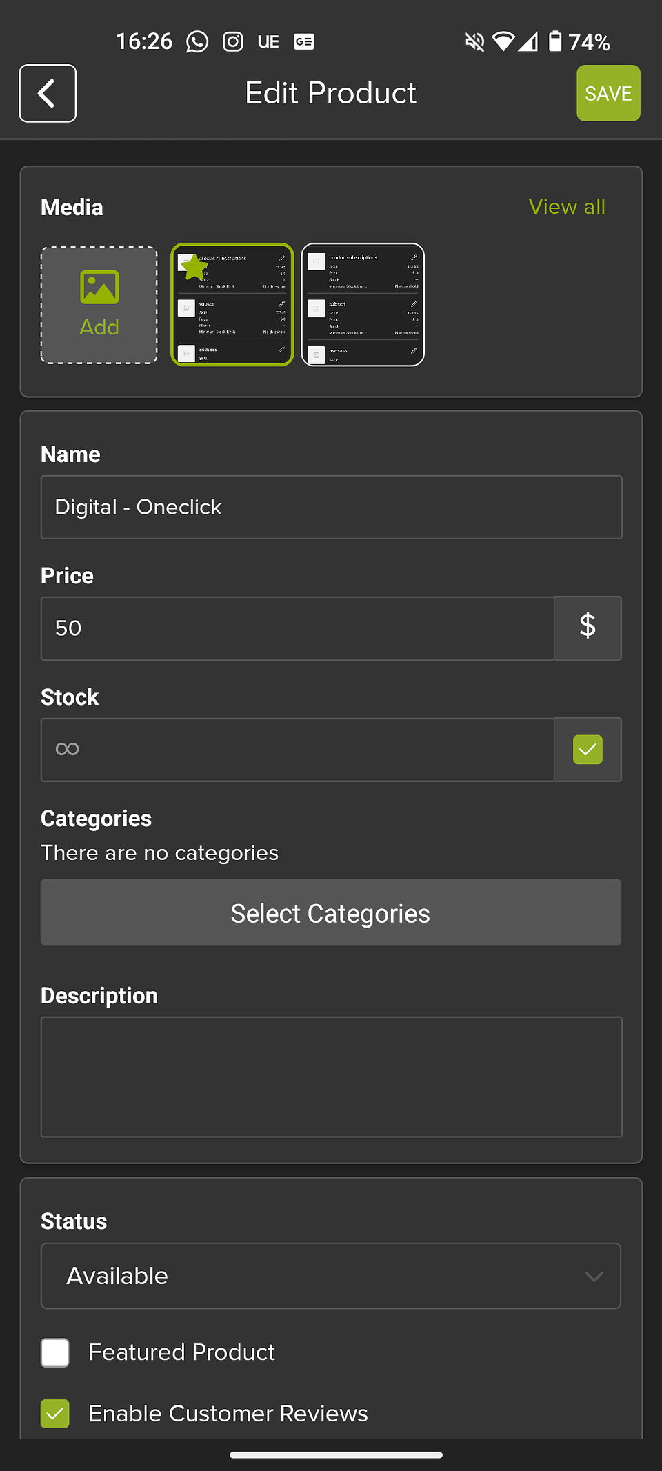 Not Digital - Oneclick 4